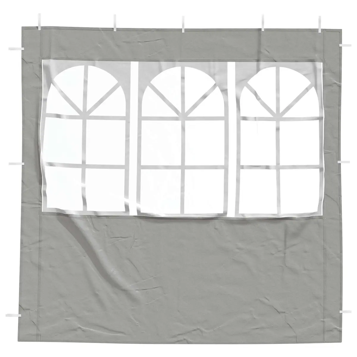 Party Tent Sidewall Light Grey 200x195cm Weather Resistant PE Steel Panels 2 Piece
