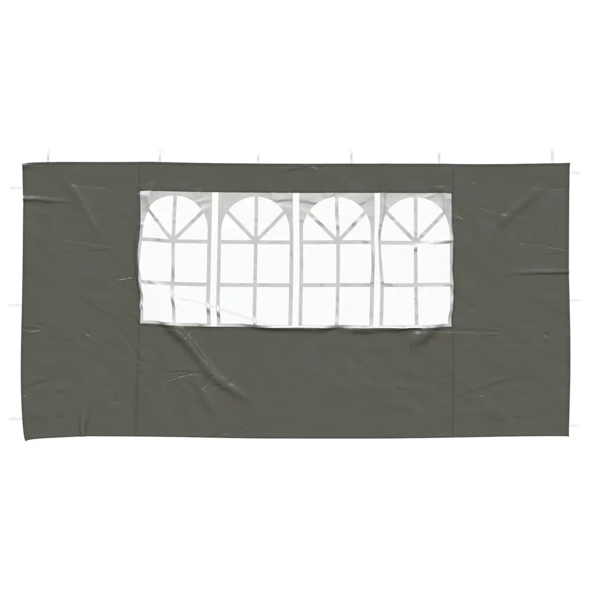 Party Tent Sidewall Anthracite 400 x 195 cm Durable Marquee Wall Panel with Window