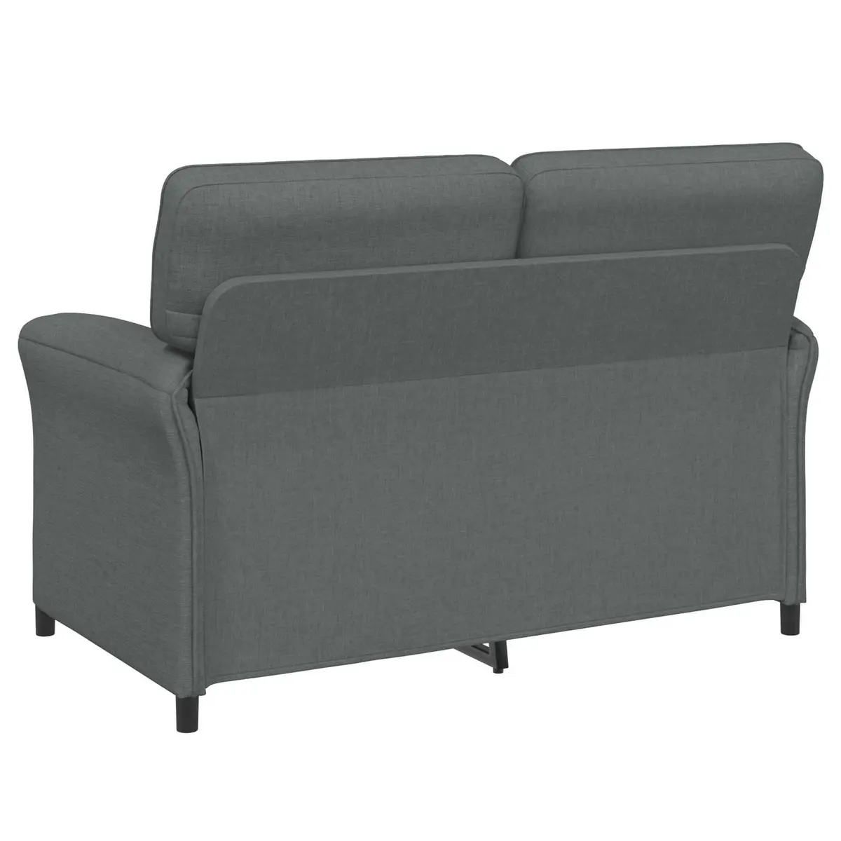 Grey Sofa Modern Contemporary Metal Frame Foam Cushions Foldable Armrests