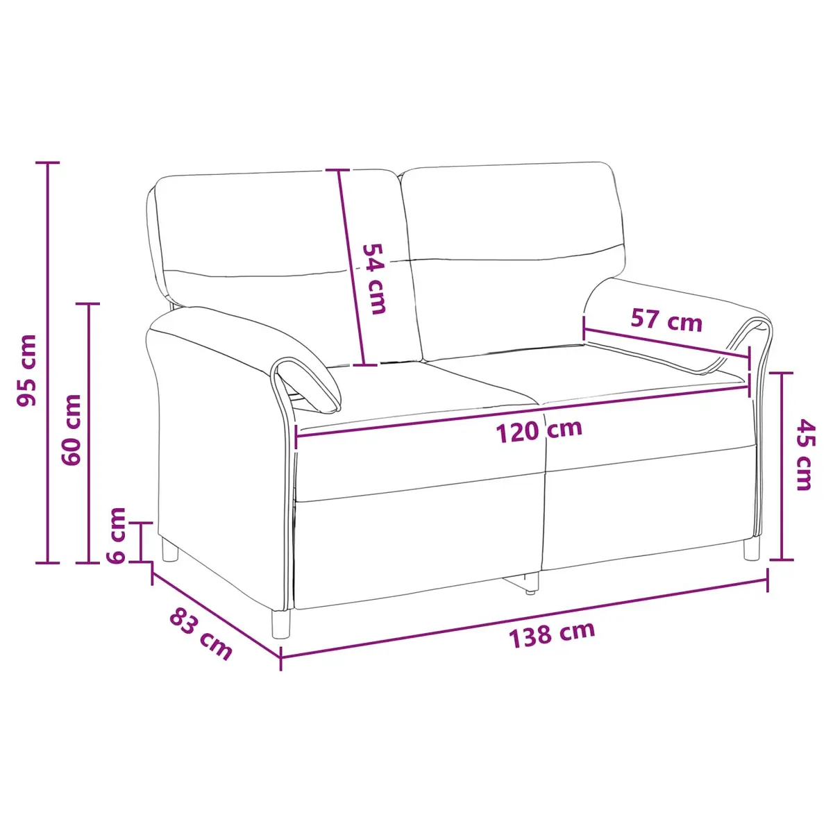 Grey Sofa Modern Contemporary Metal Frame Foam Cushions Foldable Armrests