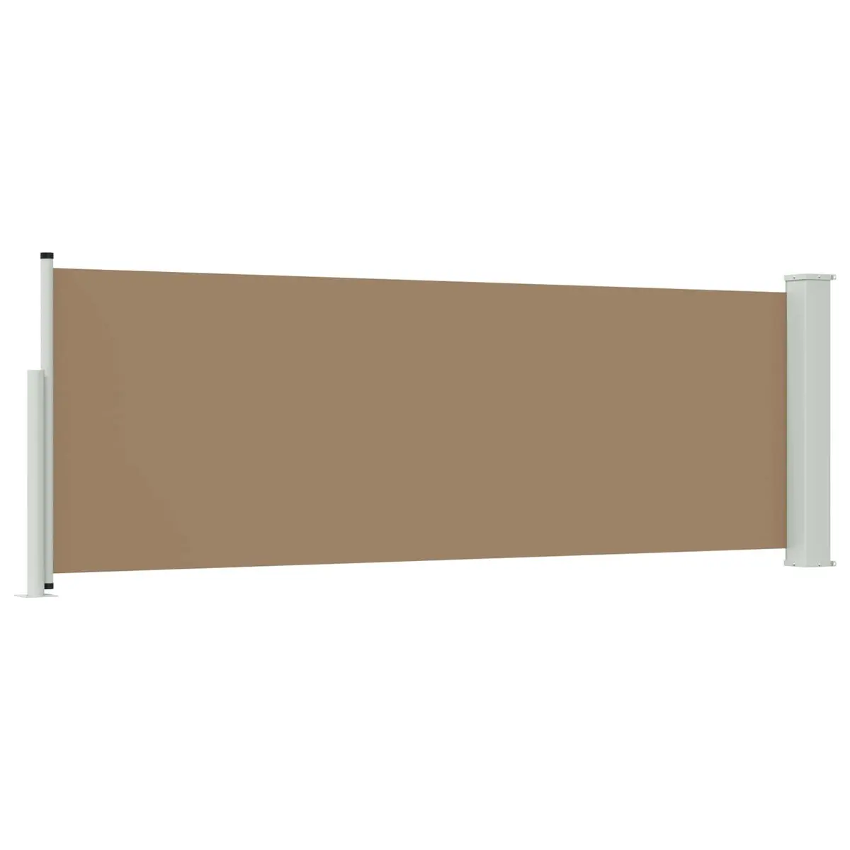 Retractable Side Awning Taupe 500 x 100 cm Outdoor Shade Privacy Garden Patio Balcony