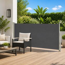 Retractable Side Awning 117 x 500 cm Outdoor Garden Patio Shade Polyester