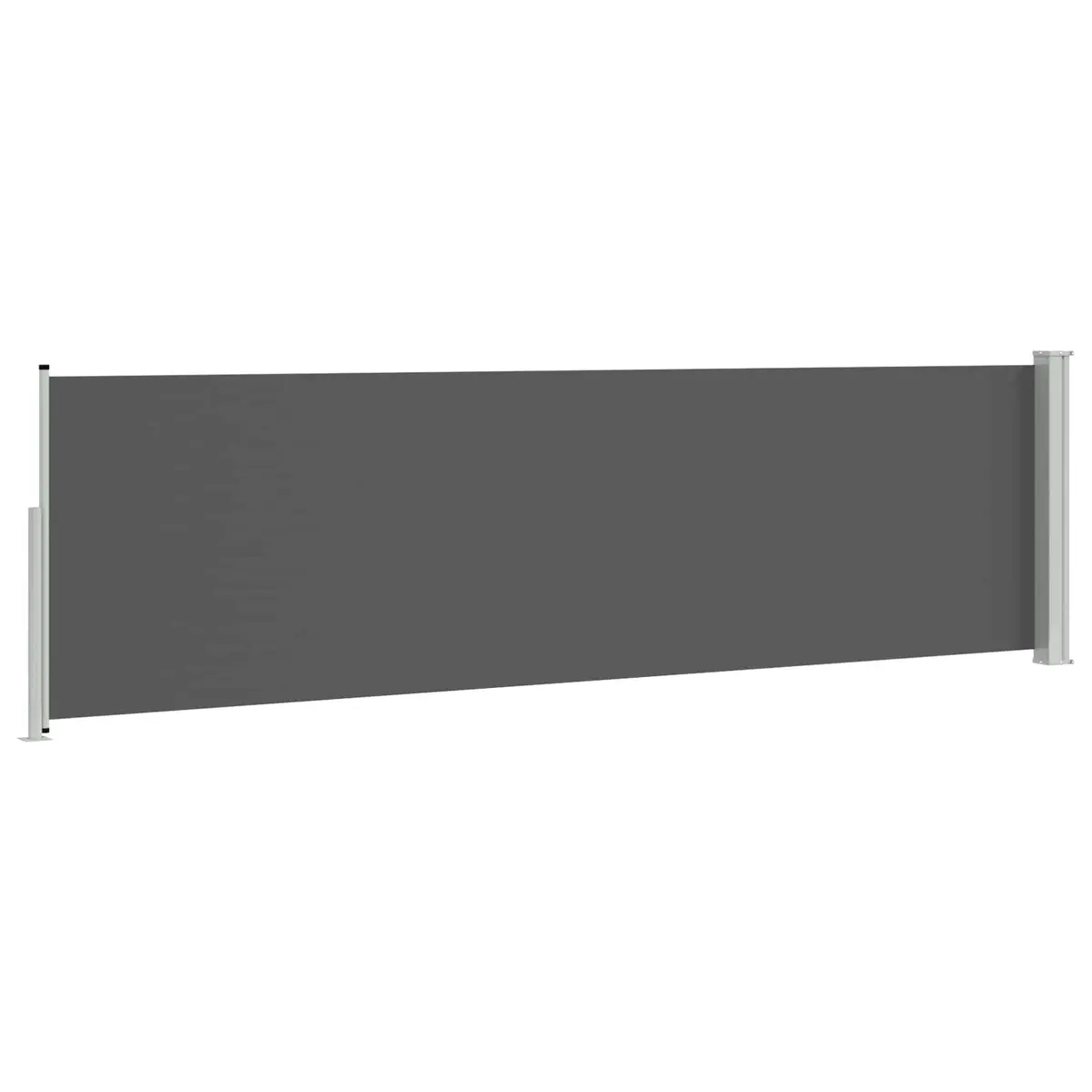 Retractable Side Awning Anthracite 117 x 500 cm Outdoor Garden Patio Shade Polyester