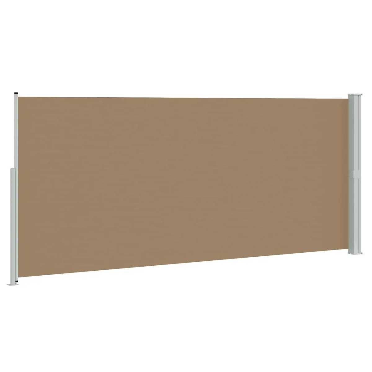Retractable Side Awning Taupe 200 x 500 cm Outdoor Patio Garden Shade Privacy Screen