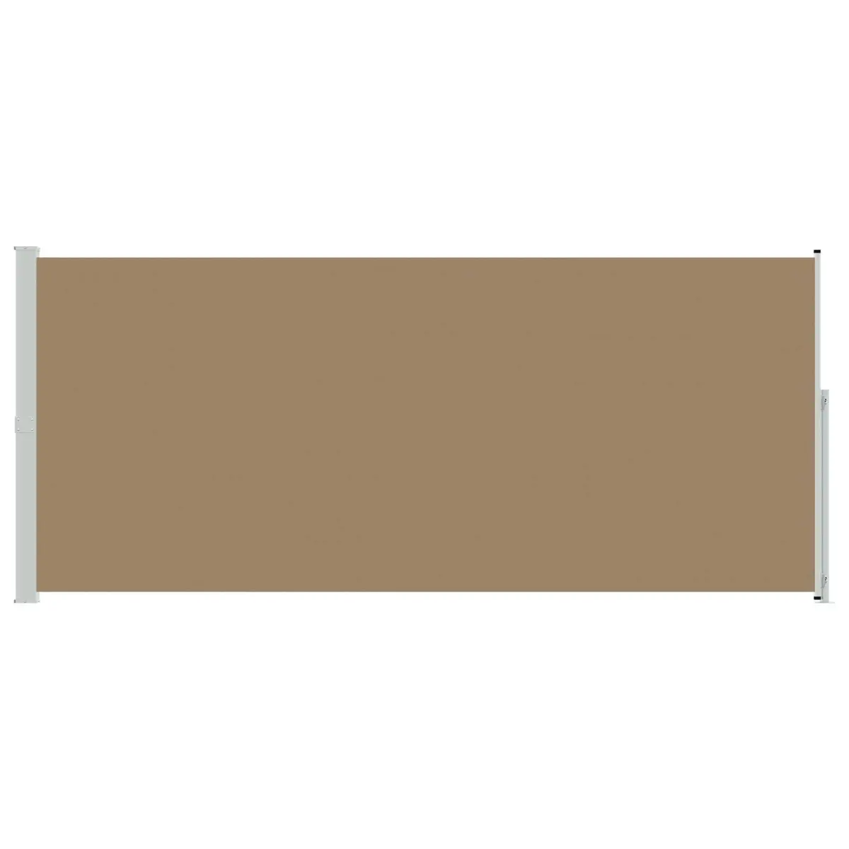 Retractable Side Awning Taupe 200 x 600 cm Outdoor Patio Garden Shade Polyester
