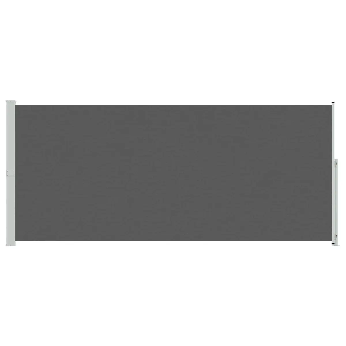 Retractable Side Awning Anthracite 220 x 600 cm Durable UV Water Resistant Steel Frame