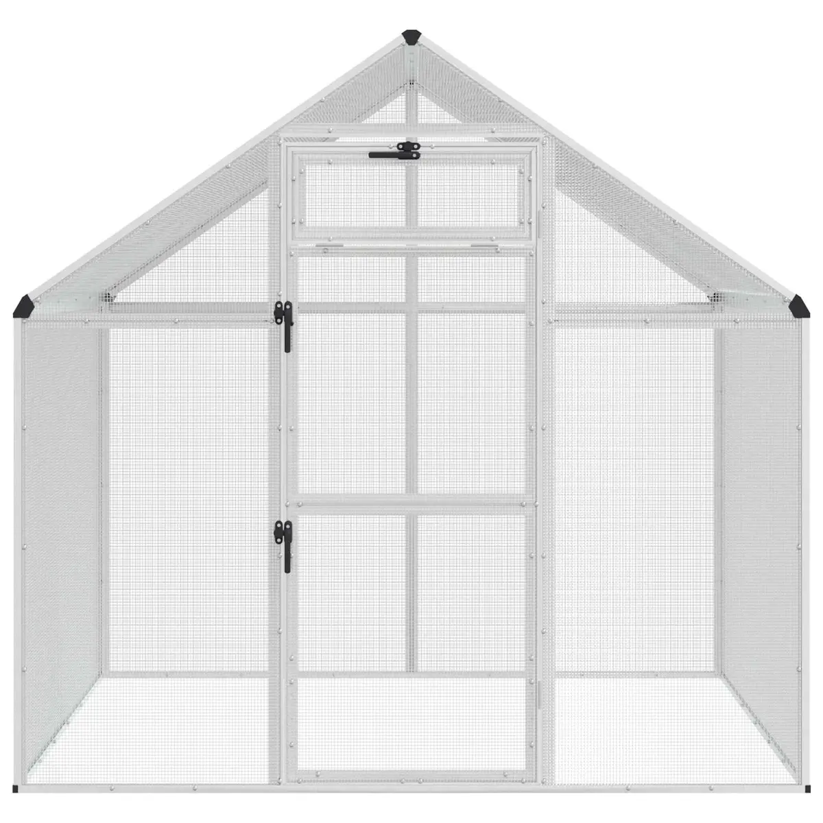 Bird Cage Silver Large Weatherproof Welded Wire Mesh Outdoor Garden Aviary