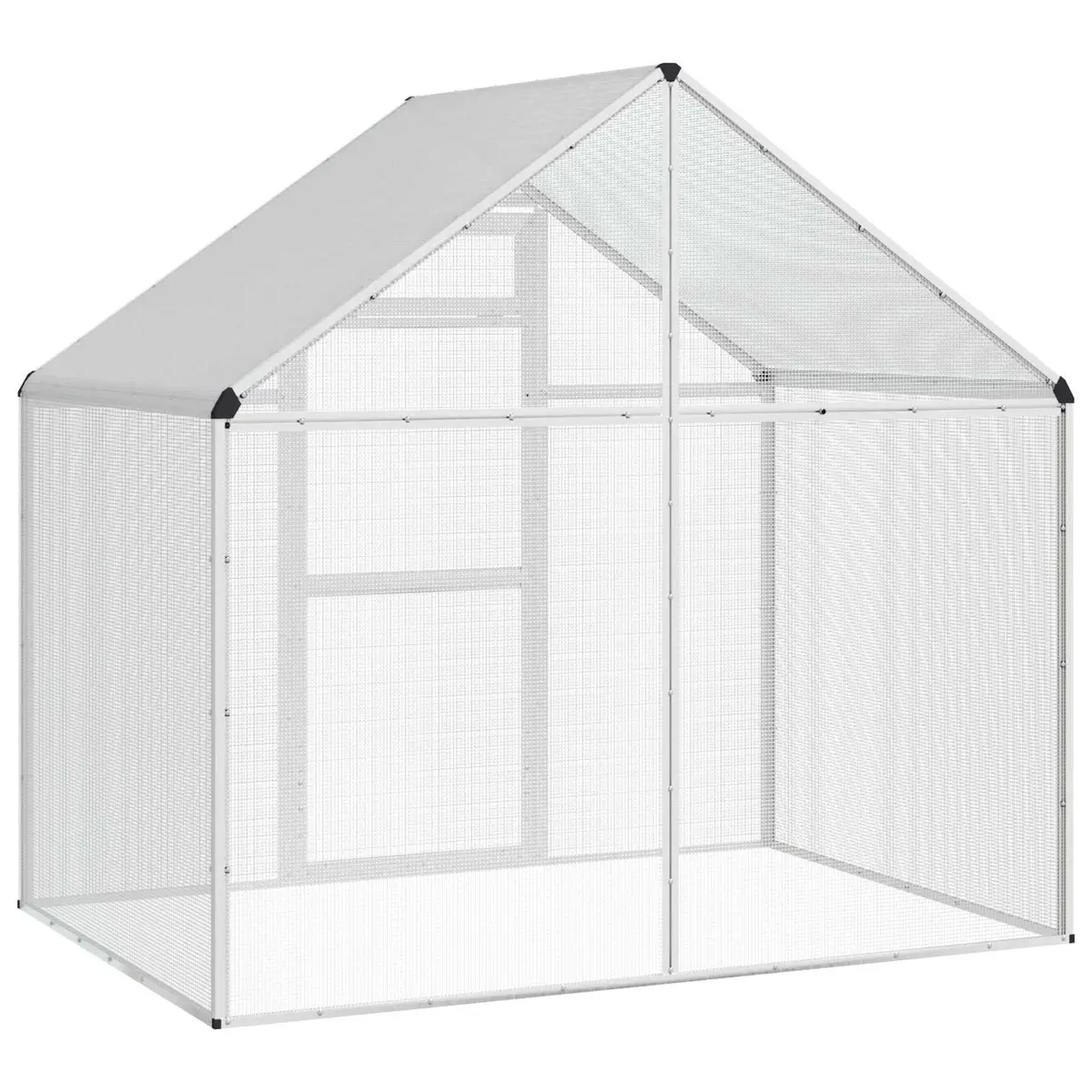 Bird Cage Silver Large Weatherproof Welded Wire Mesh Outdoor Garden Aviary