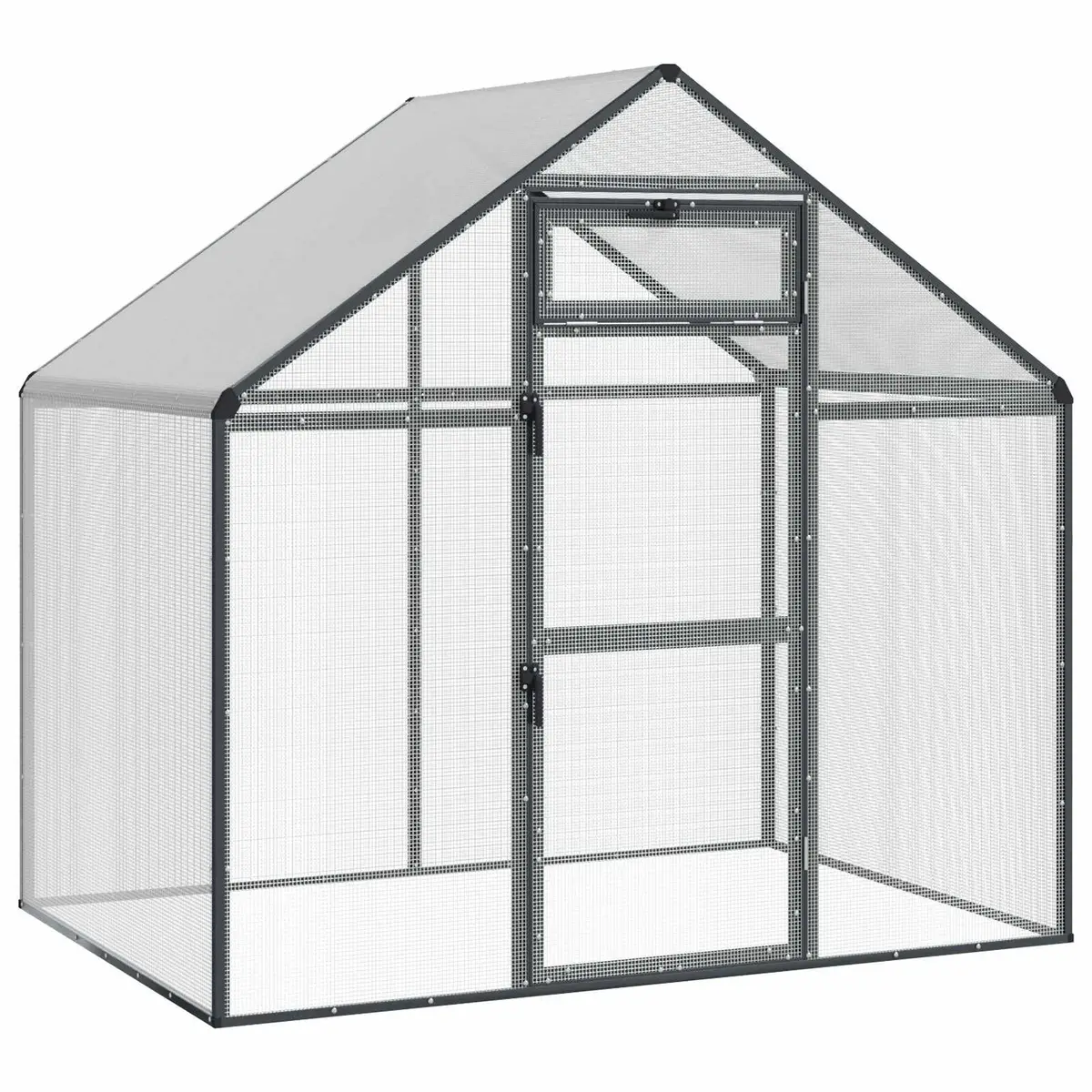 Bird Cage Anthracite Large Weatherproof Welded Wire Mesh Outdoor Garden Aviary