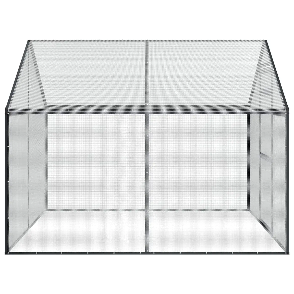 Bird Cage Anthracite Outdoor Garden Aviary Welded Wire Mesh Weatherproof UV Resistant