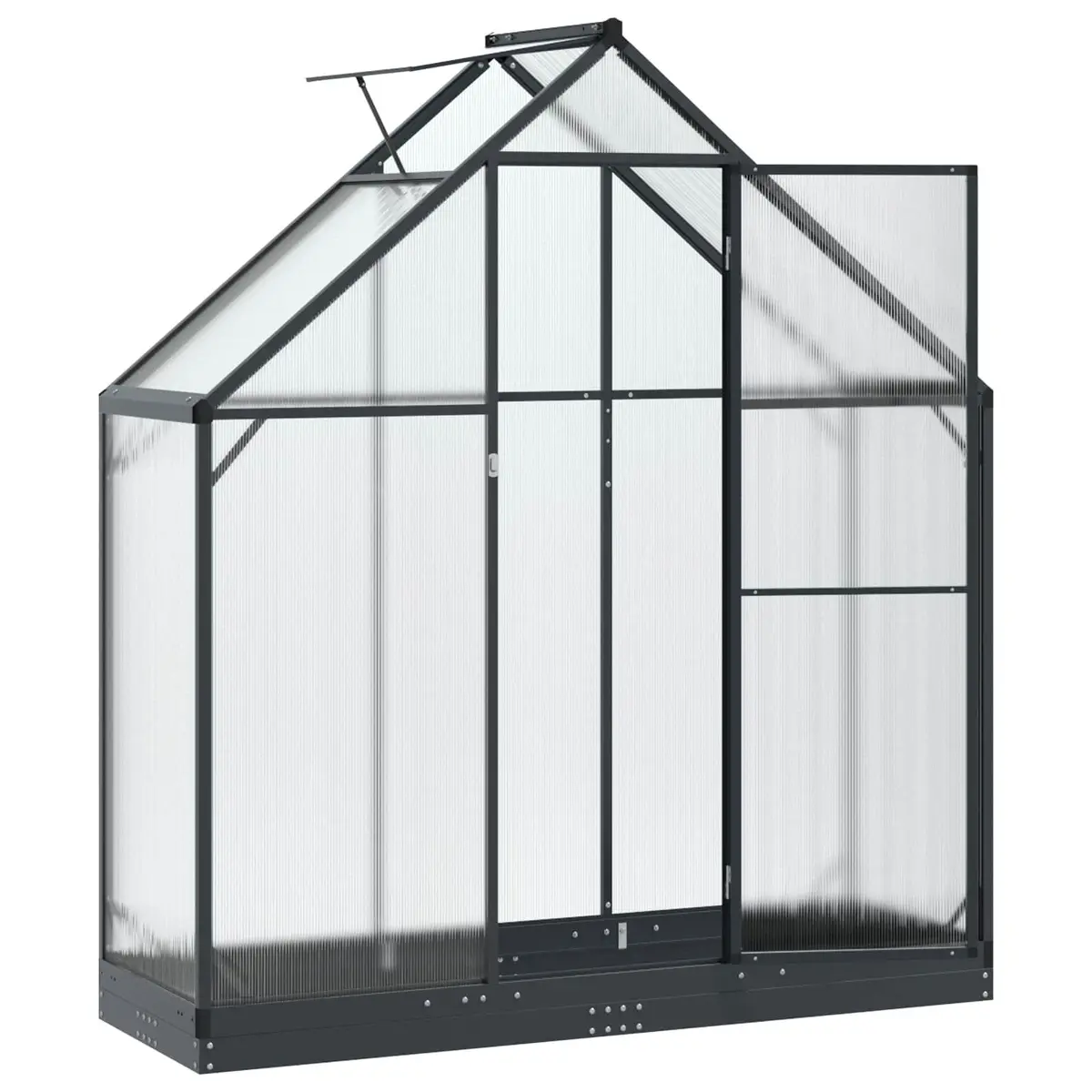 Garden Greenhouse Tunnel Anthracite Adjustable Height Portable Frame
