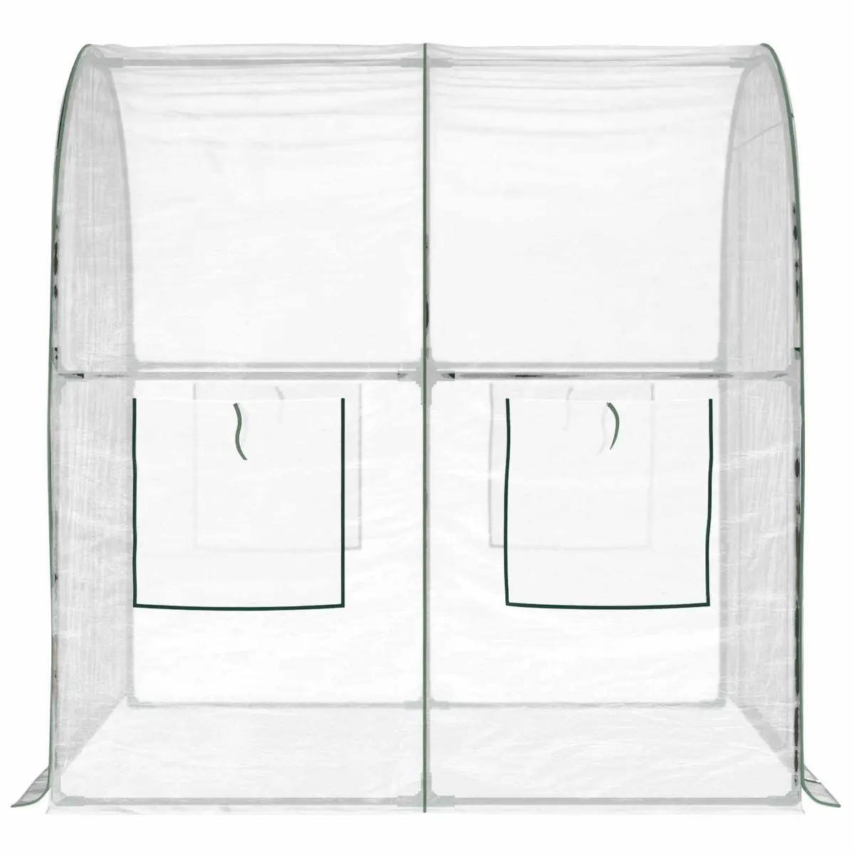 Garden Greenhouse Transparent PVC Frame 160 x 200 x 192.5 cm Portable Outdoor Weather-resistant