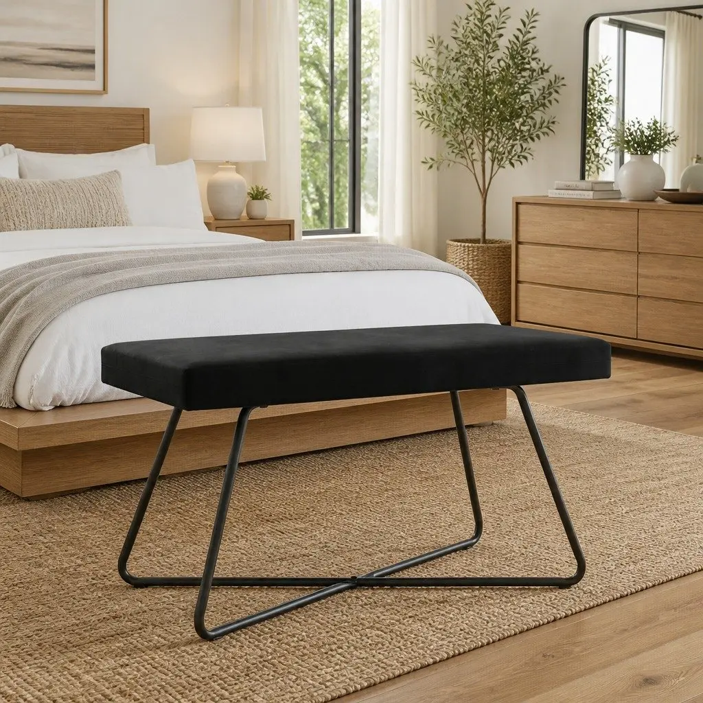 Black Velvet Bench