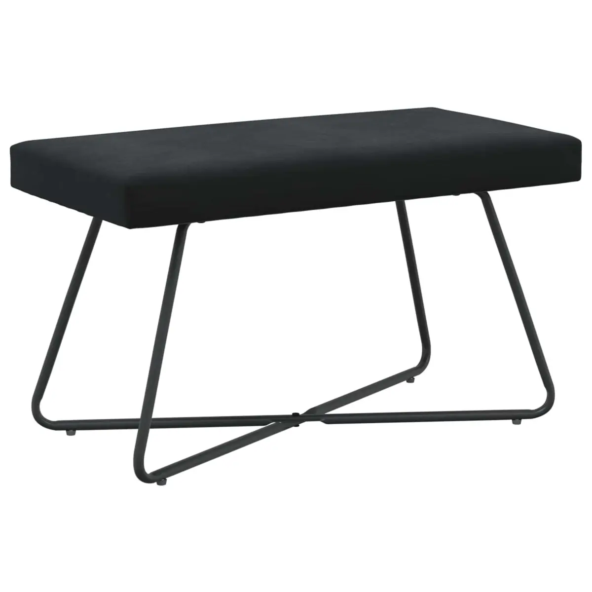 Modern Velvet Bench Black Indoor Seating Bedroom Living Room Hallway Dining