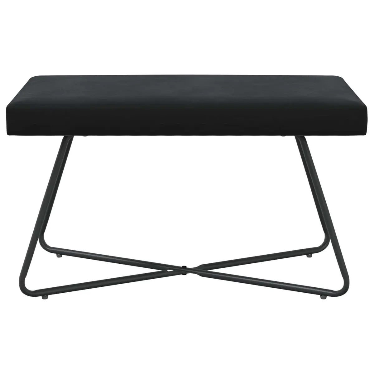 Modern Velvet Bench Black Indoor Seating Bedroom Living Room Hallway Dining