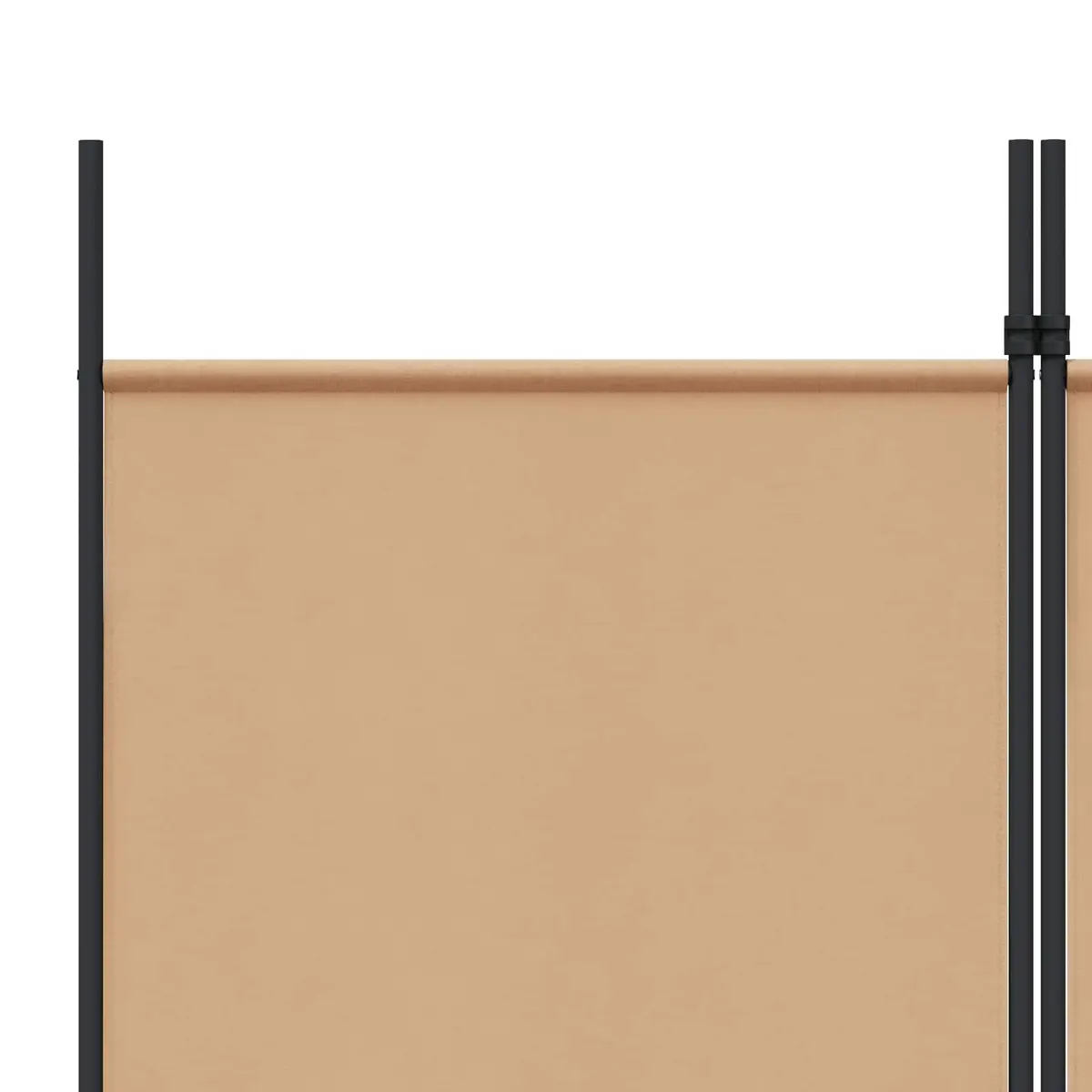 3-Panel Room Divider Beige Fabric Foldable Privacy Screen 150 x 220 cm Home