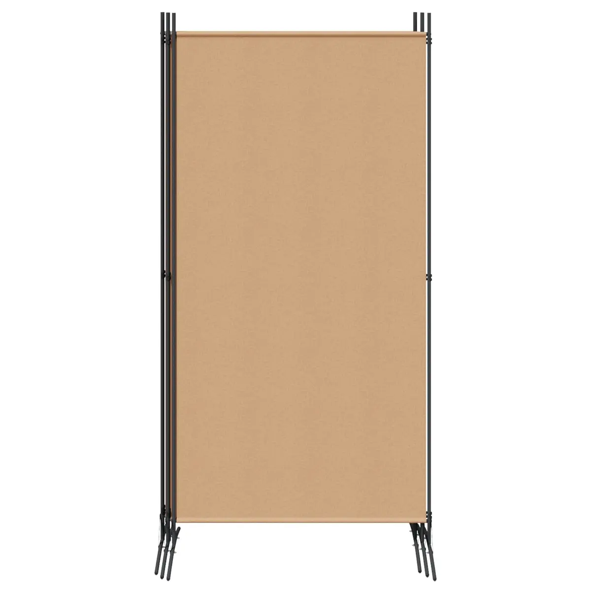 5 Panel Beige Foldable Privacy Screen Room Divider Indoor Space Partition