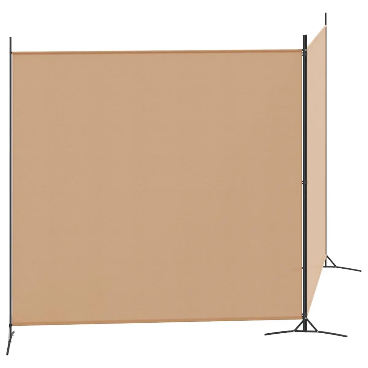 Room Divider Beige 348 x 180 cm 2-Panel Folding Privacy Screen