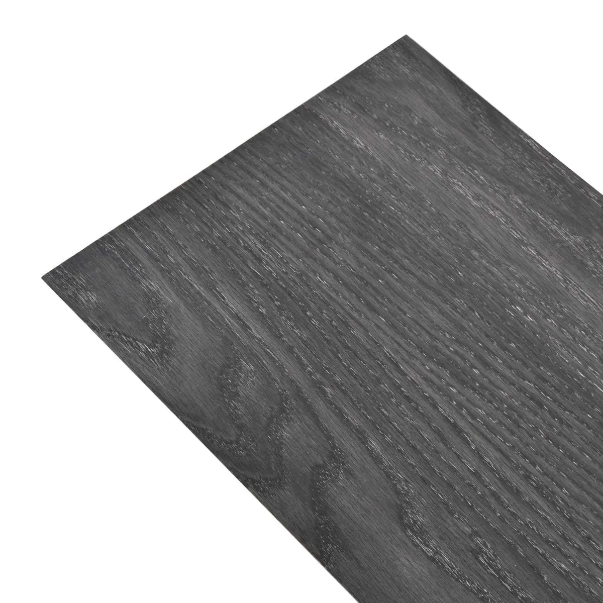 Self-Adhesive PVC Flooring Planks Black White 18 Piece DIY Indoor Floor