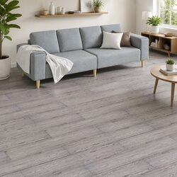 Dark Grey Self-Adhesive PVC Floor Planks – Simple and Stylish