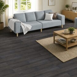 Self-Adhesive PVC Flooring Planks in Dark Grey - 18 Pack