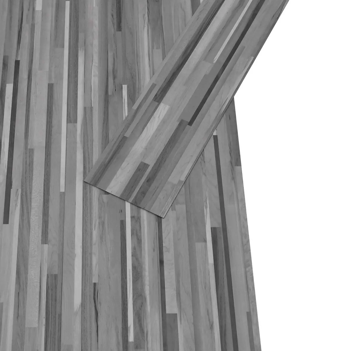 Self-Adhesive PVC Flooring Planks Grey Striped Indoor 36 Pieces