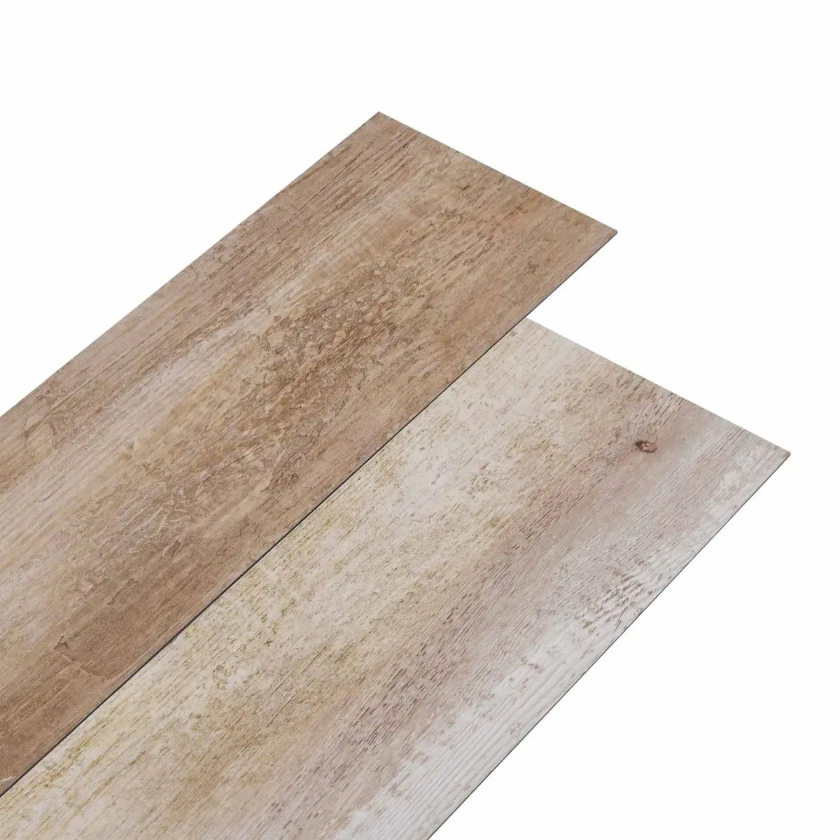 Self-Adhesive PVC Flooring Planks Wood Washed Brown Indoor 5.02 m² Easy Installation