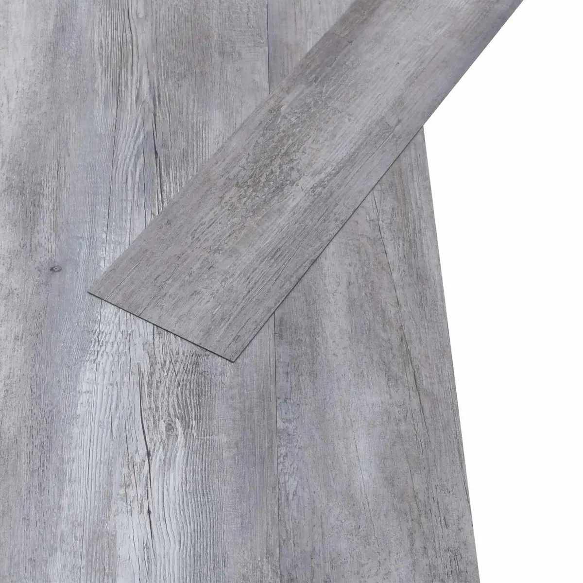 Self-Adhesive PVC Flooring Planks Grey 5.02m² Indoor Floor Tiles Modern Wood Effect