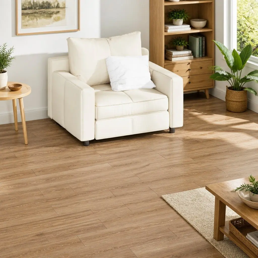 Self-Adhesive PVC Planks Oak Brown Indoor Flooring 18 Pieces Easy Installation