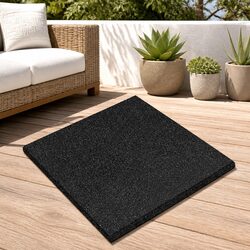 Black Outdoor Fall Protection Tiles - 6 Pieces
