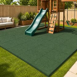 Outdoor Fall Protection Tiles - 6 Pack of 50 x 50 cm