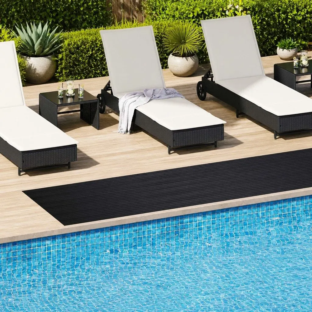 Rubber Floor Mat Black 1x5m Durable Heavy Duty Protective