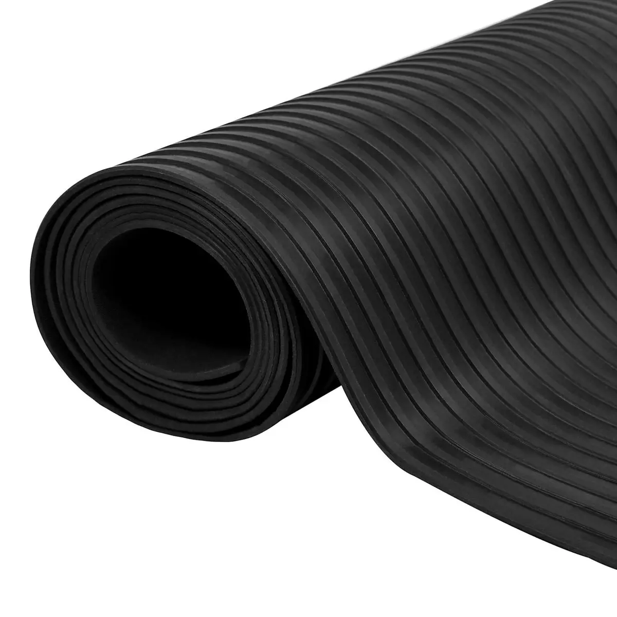 Rubber Floor Mat Black 1x5m Durable Heavy Duty Protective