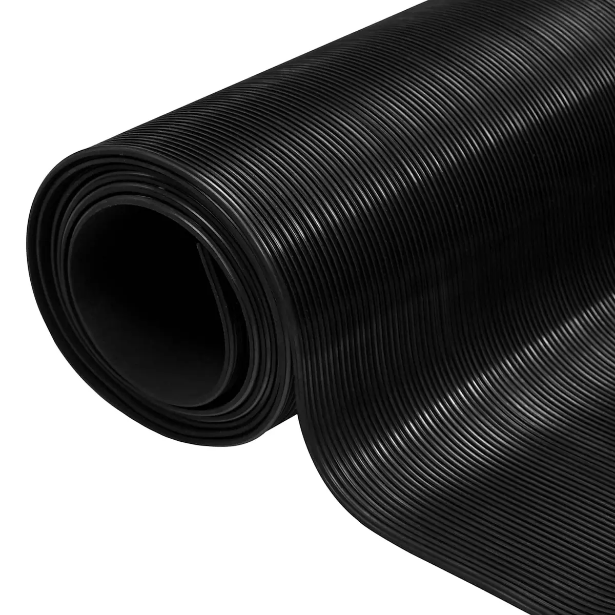Rubber Floor Mat Black 1 x 2 m Outdoor Garden Patio Protective Durable Flexible