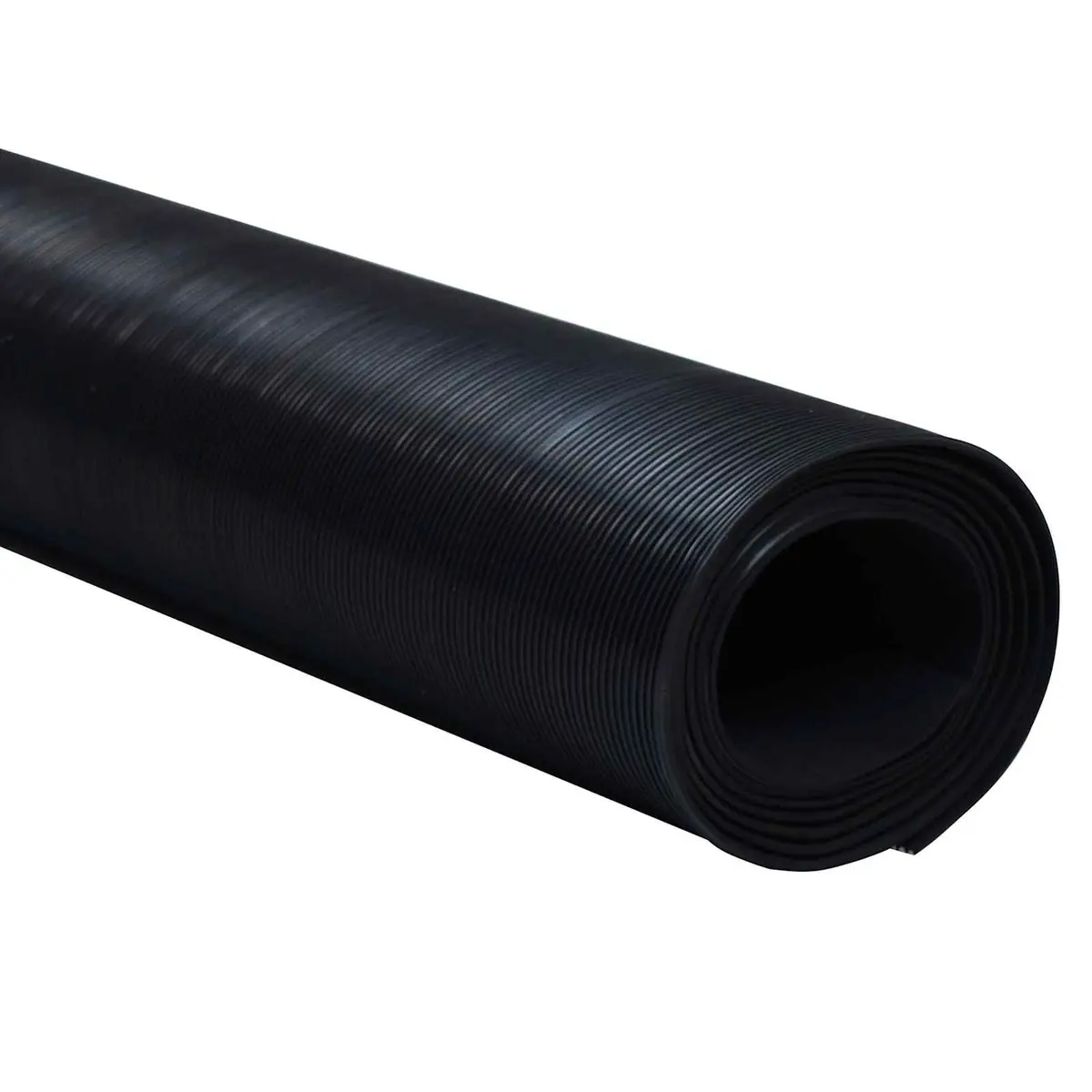 Rubber Floor Mat Black 1 x 2 m Outdoor Garden Patio Protective Durable Flexible