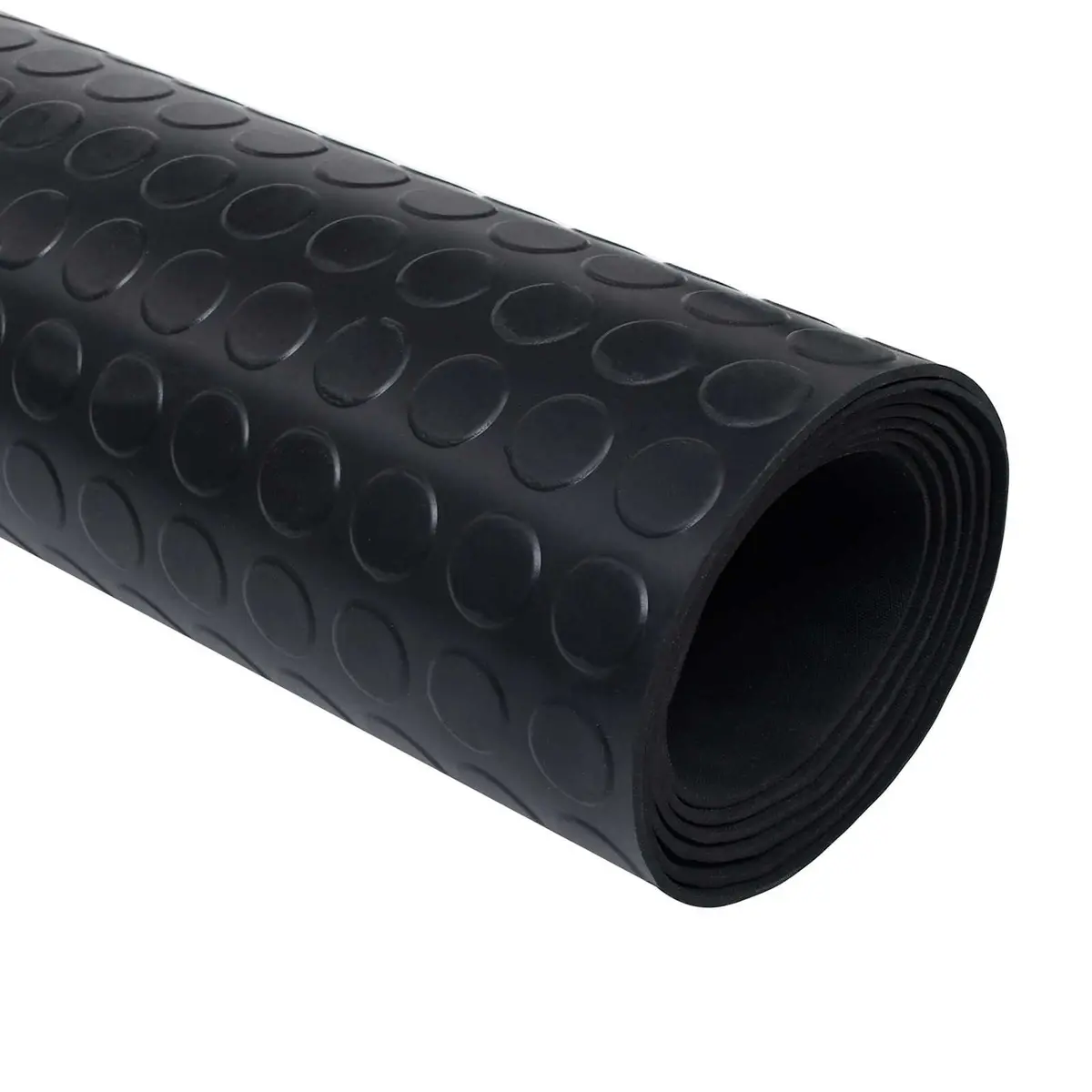 Rubber Floor Mat Black 1 x 2 m Flexible Durable