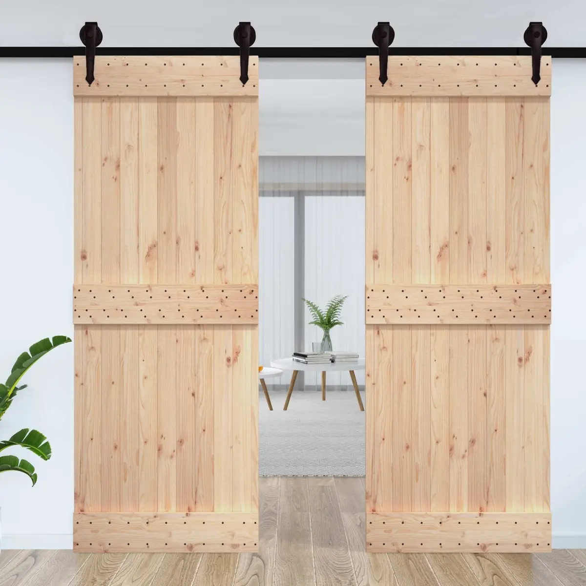 Solid Pine Wood Door 85 x 210 cm
