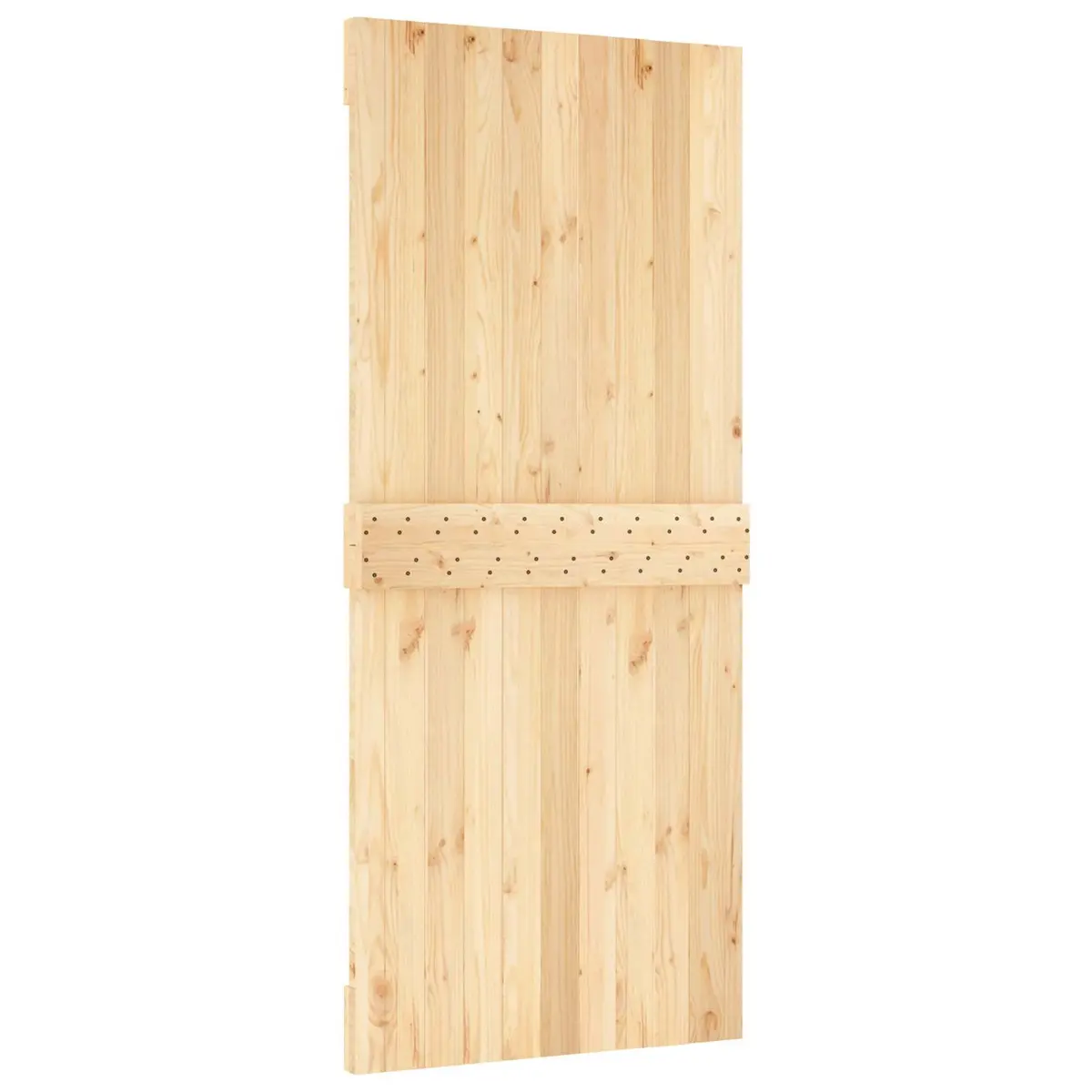 Solid Pine Wood Interior Door 90 x 210 cm Modern Minimalist Design Natural