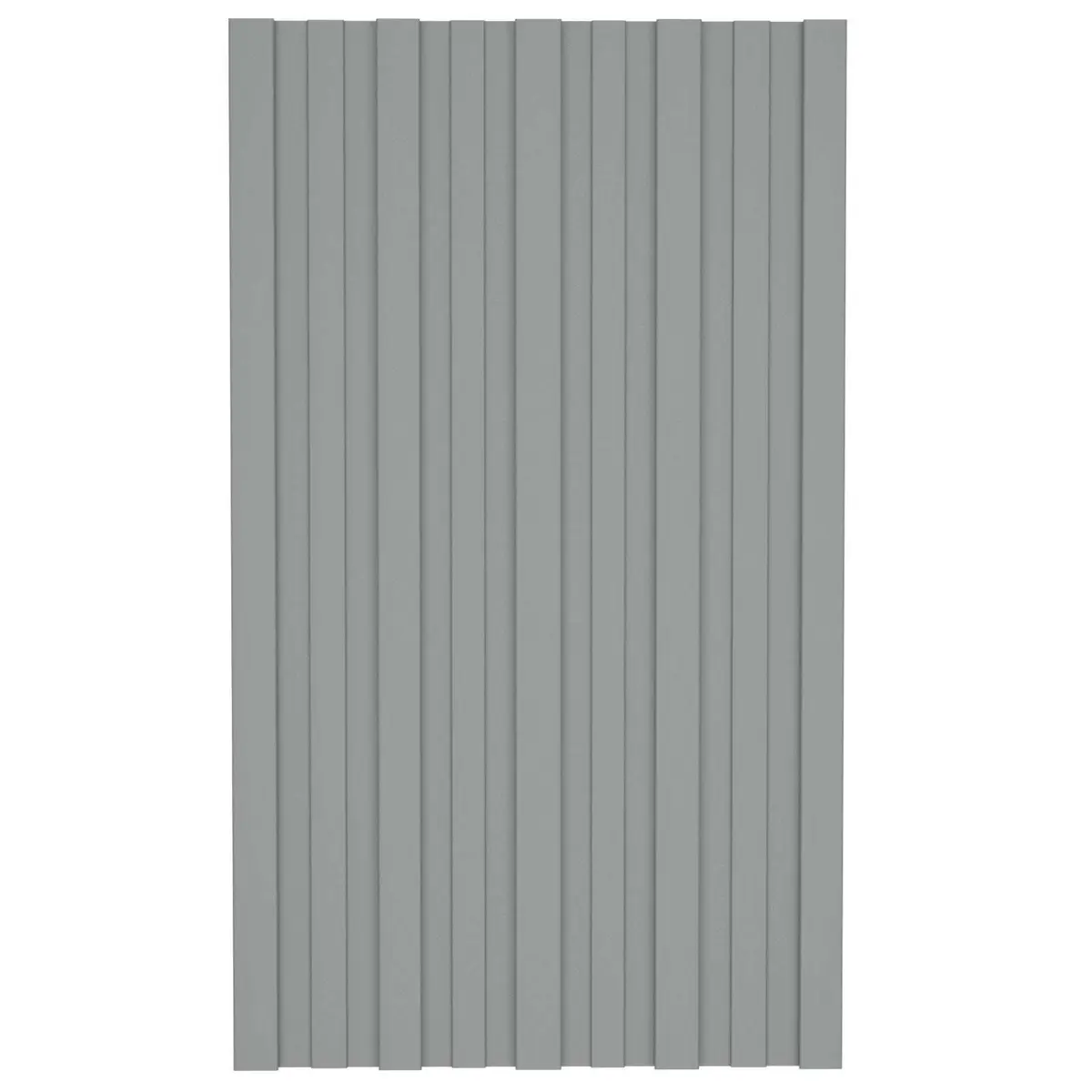 Roof Panel Grey 80x45cm Galvanized Steel Rectangular 12 Piece Set for Sheds and Garages