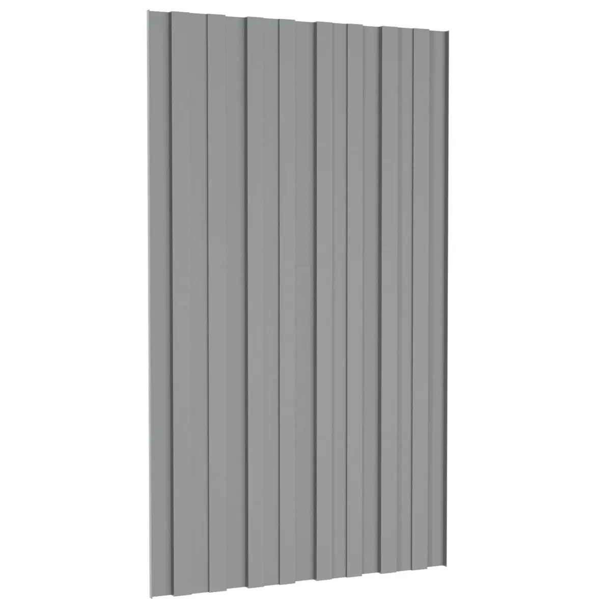 Roof Panel Grey 80 x 45 cm Galvanised Steel 36 Piece Corrugated Sheet