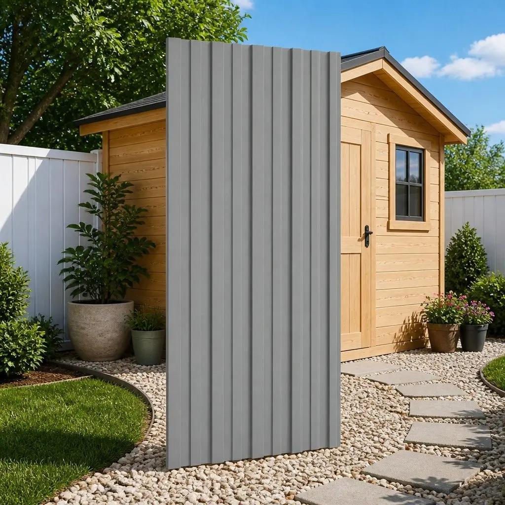 Roof Panel Grey 100 x 45 cm Galvanised Steel 12 Piece