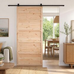 Sleek Rustic Barn Door - Space-Saving Design