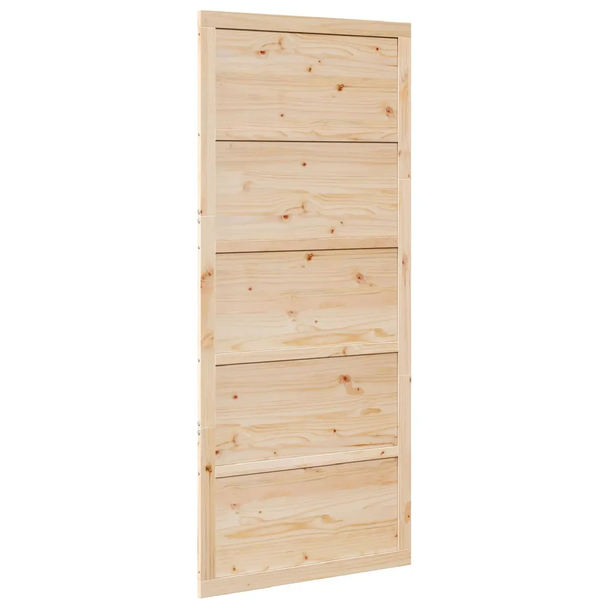 Barn Door Sliding Rustic Solid Pine Wood Natural 100 x 208 cm Space-Saving