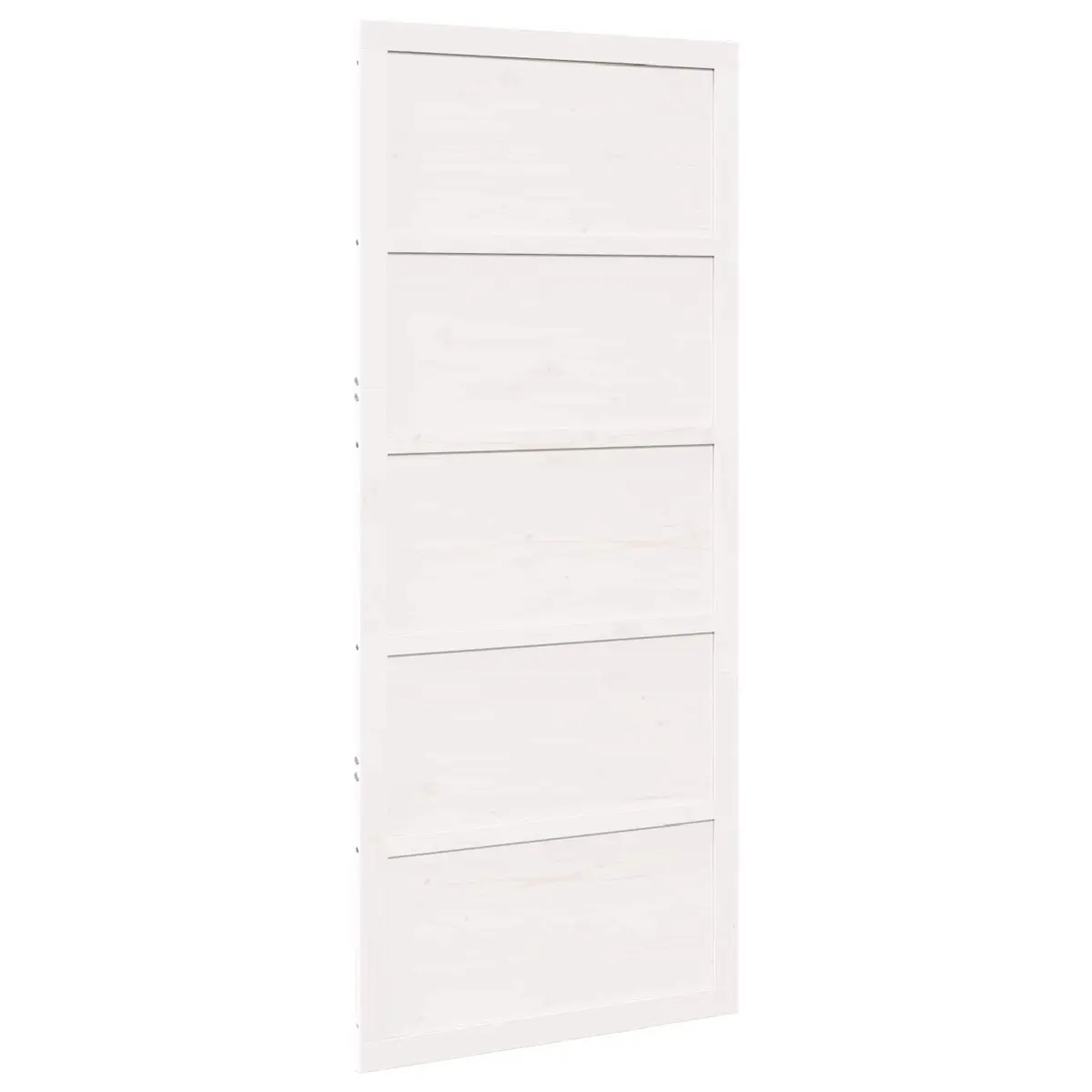 Barn Door Sliding White 90 x 208 cm Solid Pine Wood Space-Saving Home Interior