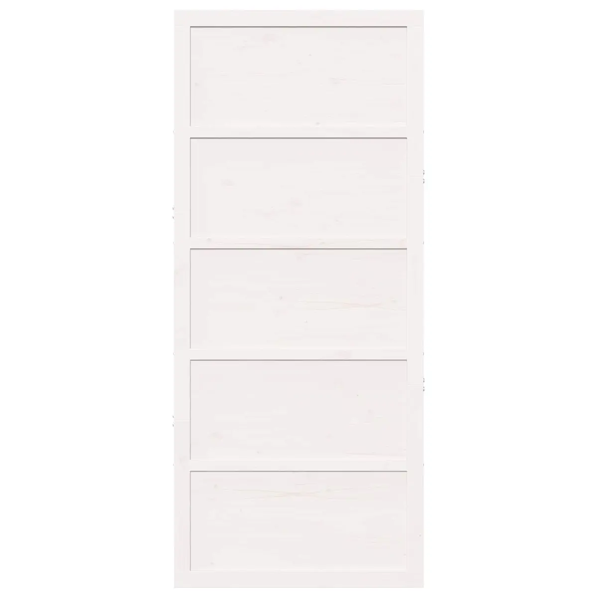 Barn Door Sliding White 90 x 208 cm Solid Pine Wood Space-Saving Home Interior
