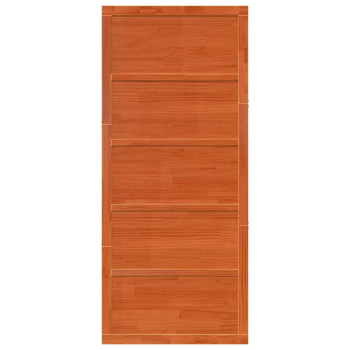 Barn Door Wax Brown 90 x 2.5 x 208 cm Solid Pine Wood Sliding Interior Space
