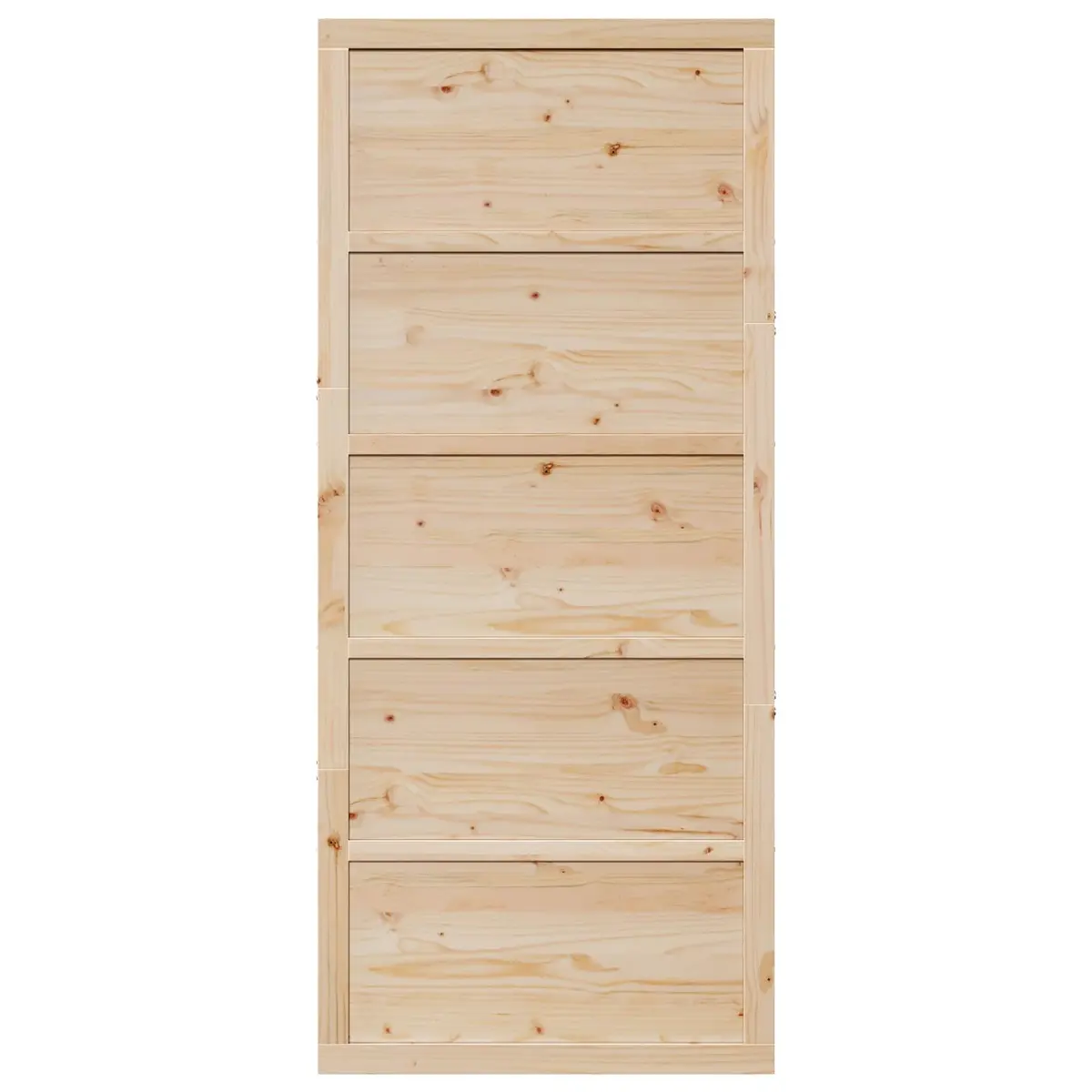 Barn Door Sliding 80cm Solid Pine Wood Rustic Interior Space-Saving Home