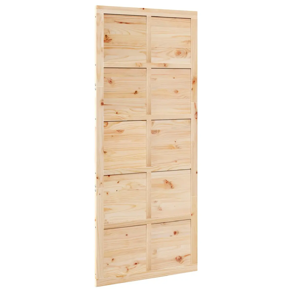Solid Pine Wood Barn Door Sliding Interior Space-Saving Rustic Natural 100x208cm