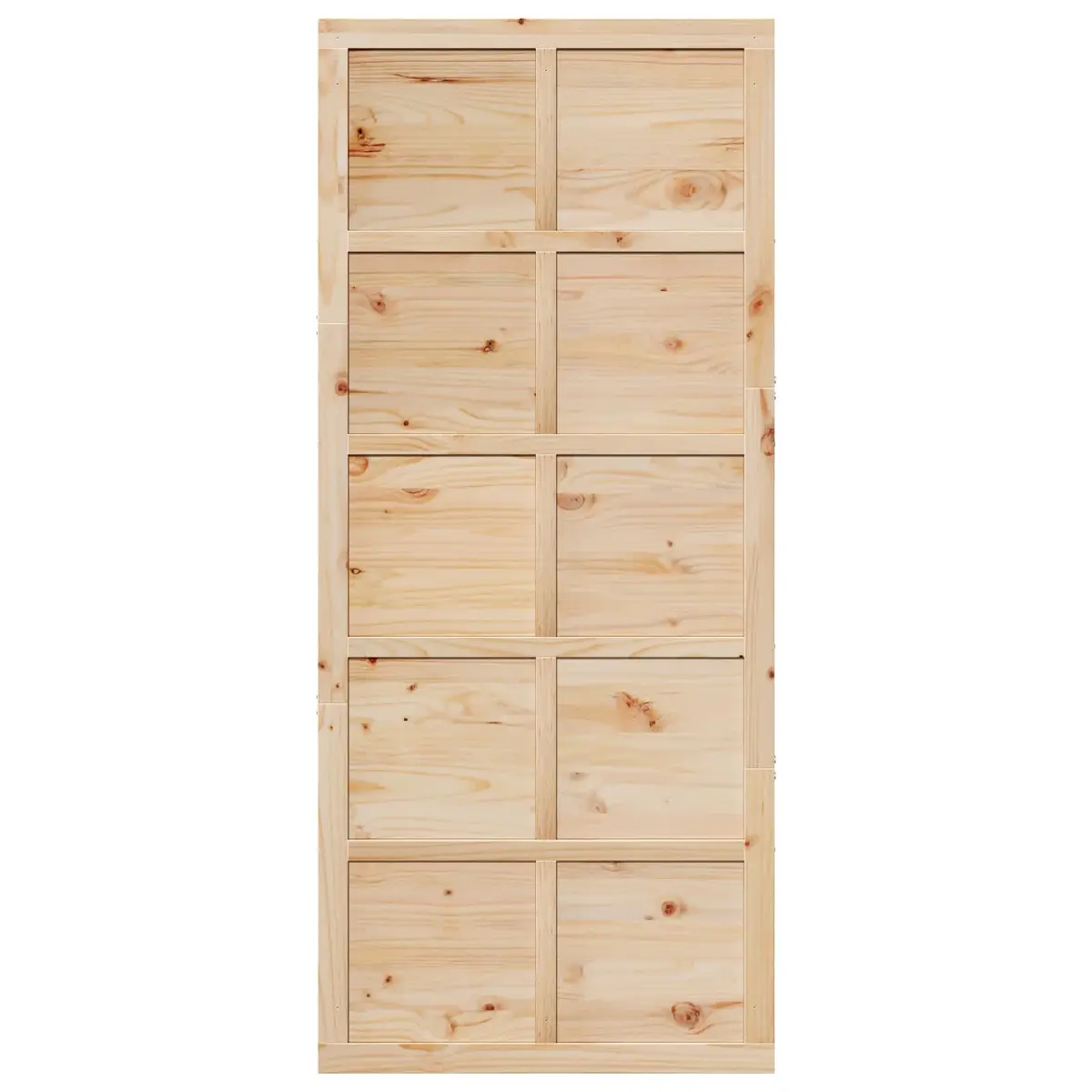 Barn Door Sliding 90cm Natural Solid Pine Wood Interior Space-Saving Rustic