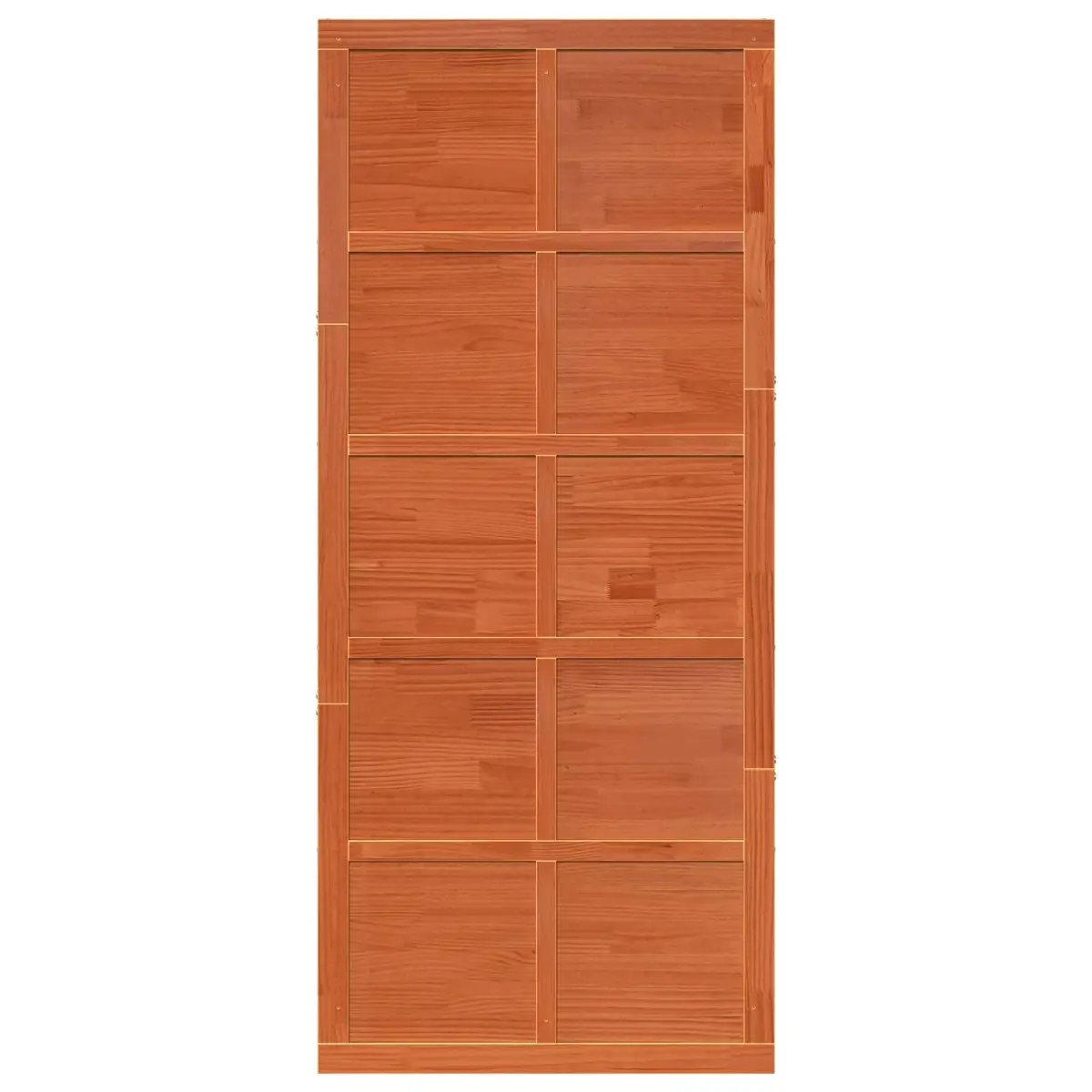 Solid Pine Wood Barn Door Sliding Rustic Brown Interior Space-Saving 80x208cm